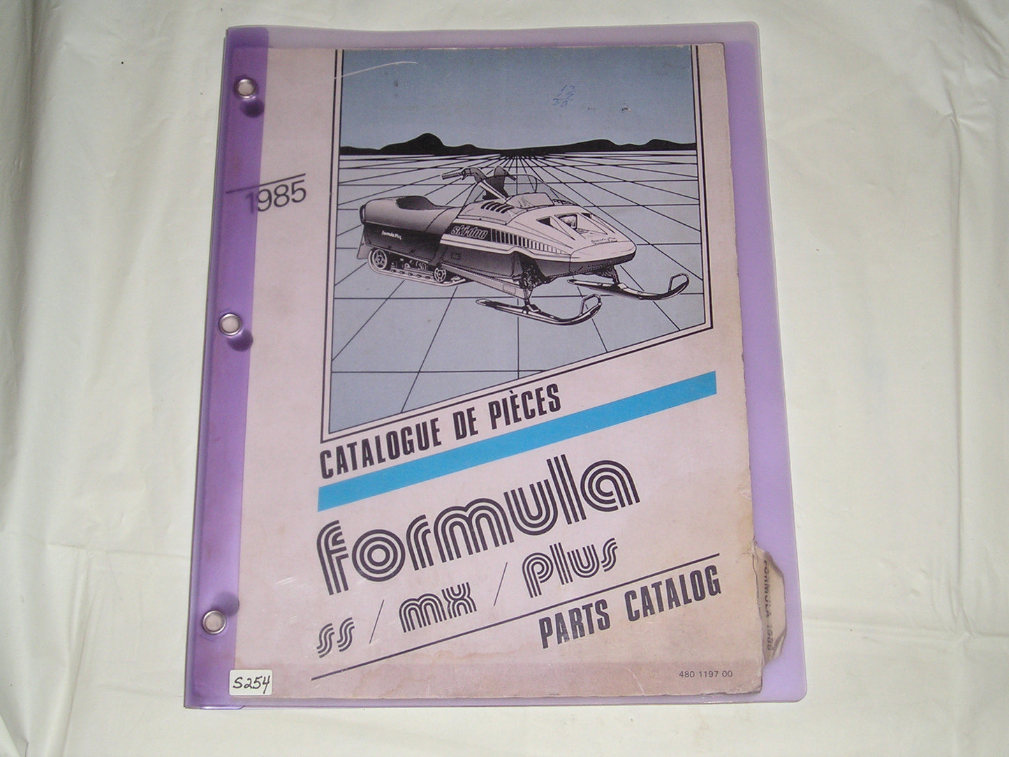BOMBARDIER SKI-DOO Formula  SS MX Plus 1985  Parts Catalogue  480 1197 00  #S208