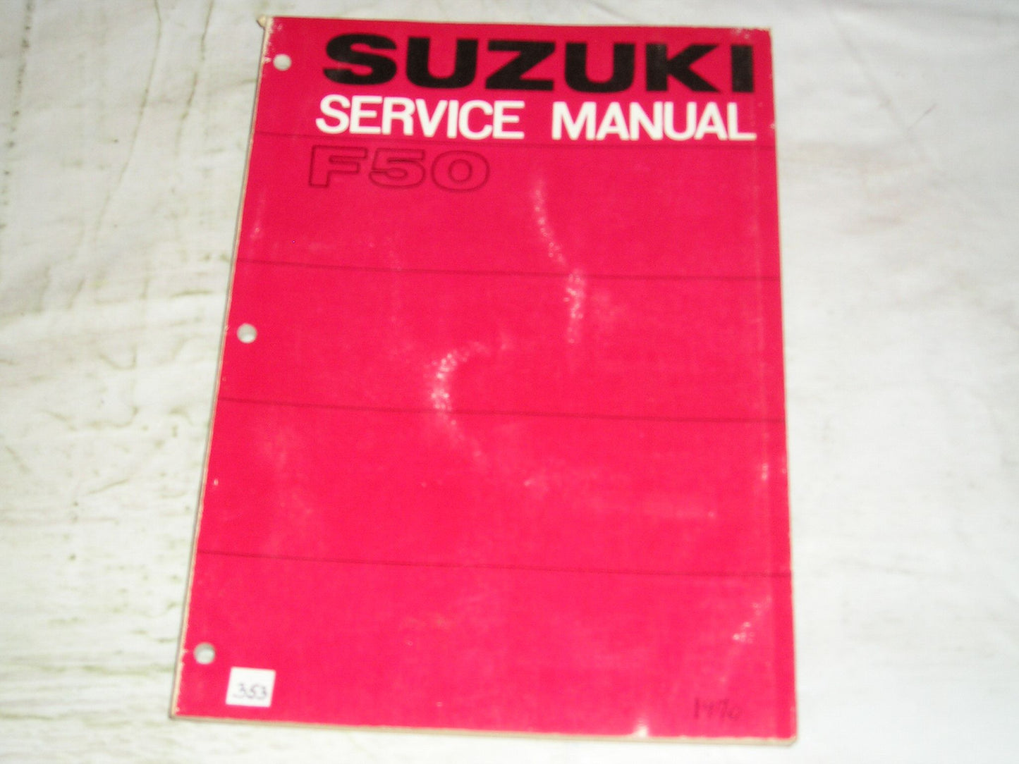 SUZUKI F50  50cc  1970   Factory Service Manual  #353