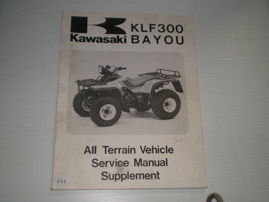 KAWASAKI KLF300 B1 Bayou 1988  Service Supplement Manual  99924-1100-51  #642