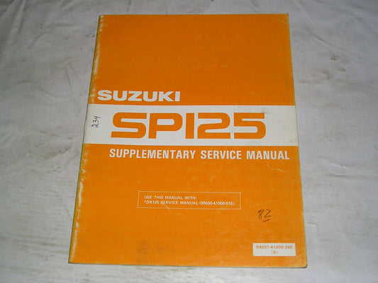 SUZUKI SP125 1983 Service Manual Supplement 99501-41000-28E #234