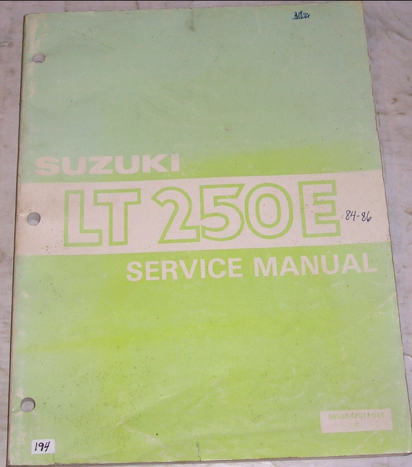 SUZUKI LT250E F Quadrunner ATV 1984 1985  Service Manual  99500-42011-01E  #194