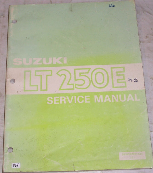 SUZUKI LT250E F Quadrunner ATV 1984 1985 Service Manual 99500-42011-01E #194