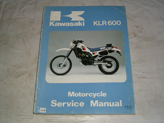 KAWASAKI KLR600  KL600  A1 1984  Service Manual  99924-1050-01  #449