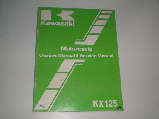 KAWASAKI KX125 C1 1984  Owner's & Service Manual  99920-1248-02  #39