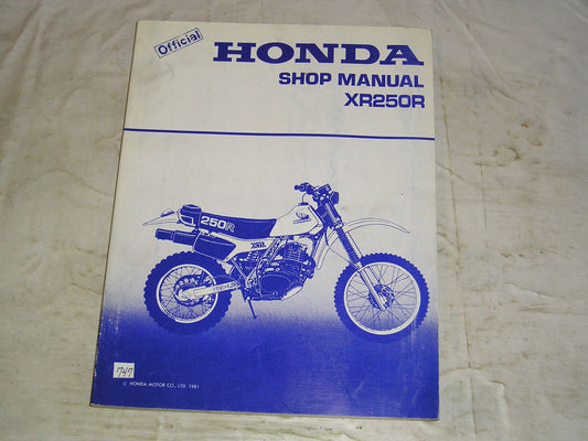 HONDA XR250R  XR250 R 1982  Service / Shop Manual  62KA600  #747