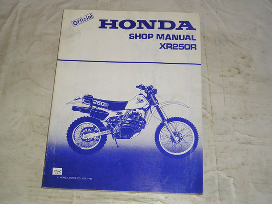 HONDA XR250R XR250 R 1982 Service / Shop Manual 62KA600 #747