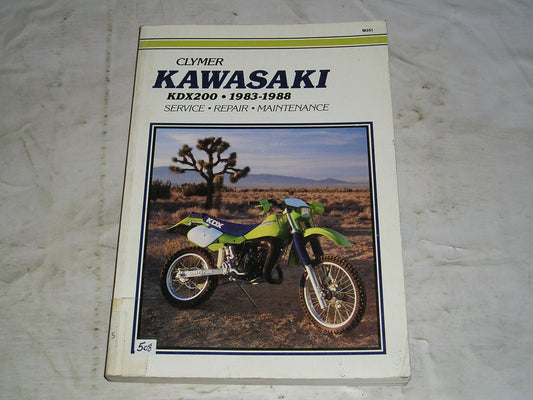 KAWASAKI KDX200 1983-1988 Clymer Service Manual M351 #508