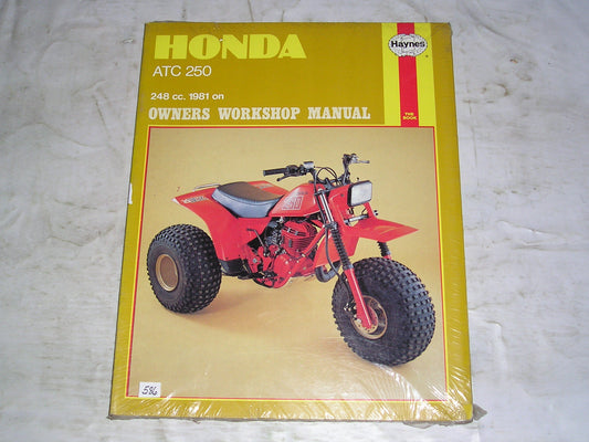 HONDA ATC250 R  1981 on  Haynes Owners Workshop / Service Manual 798  #586