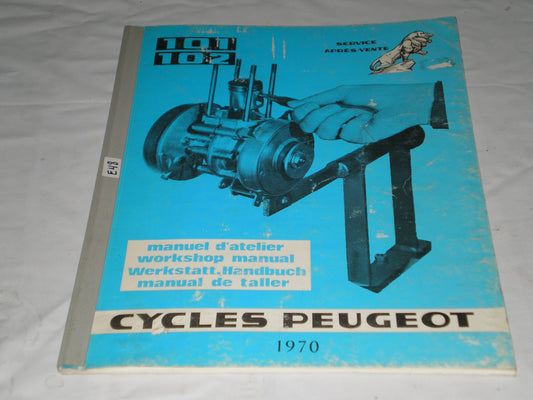 PEUGEOT 101 & 102 1970 Motors Workshop / Service Manual #E77