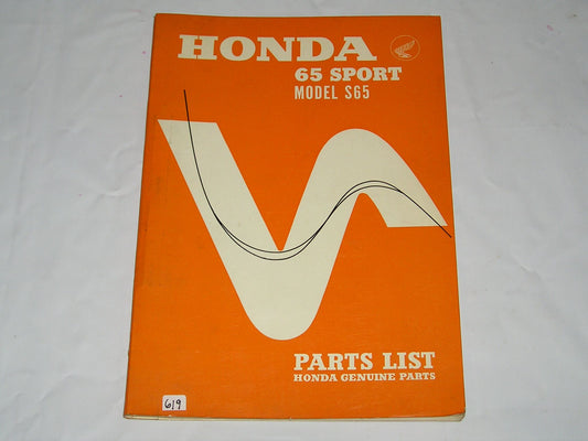 HONDA S65 Sport 1965 Factory Parts List #619