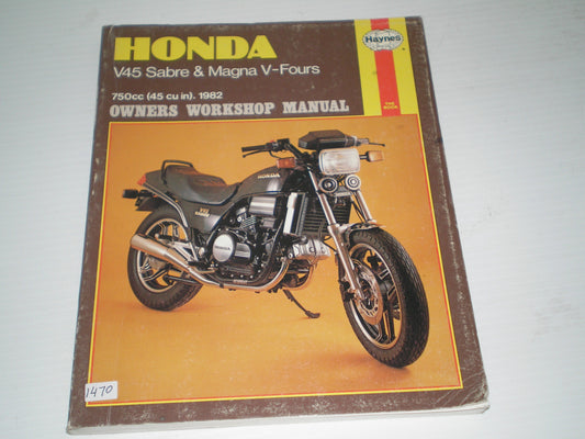 HONDA VF750 S/C V45 Sabre & Magna 1982 Haynes Workshop Manual 820 #1470