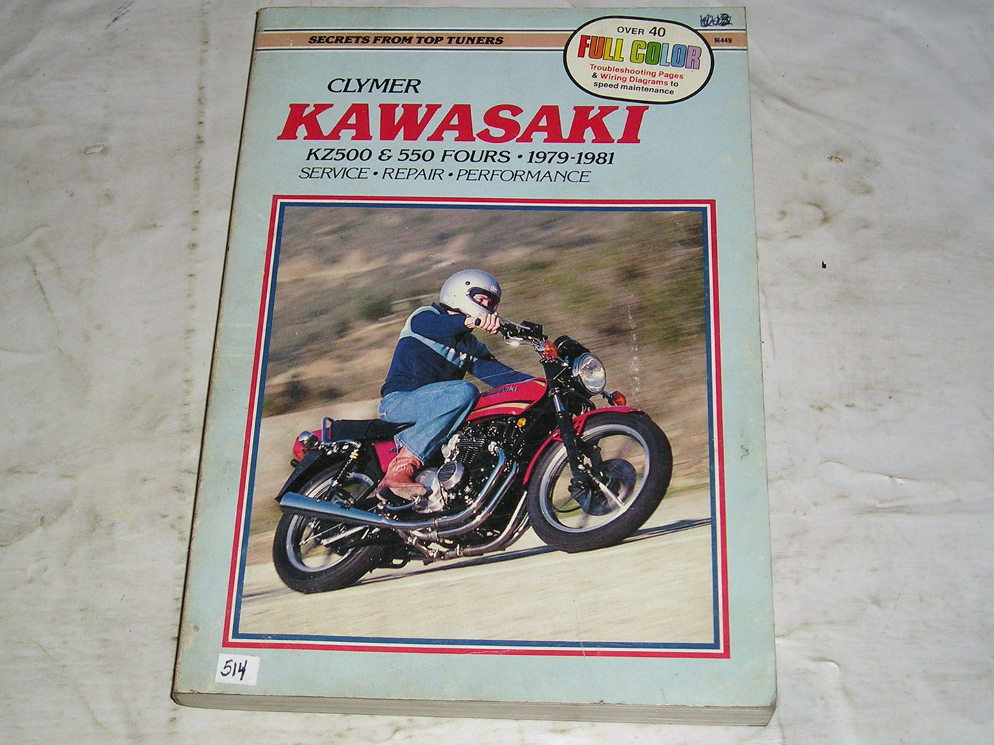 KAWASAKI KZ500 KZ550 Fours 1979-1981 Clymer Service Manual  M449  #514