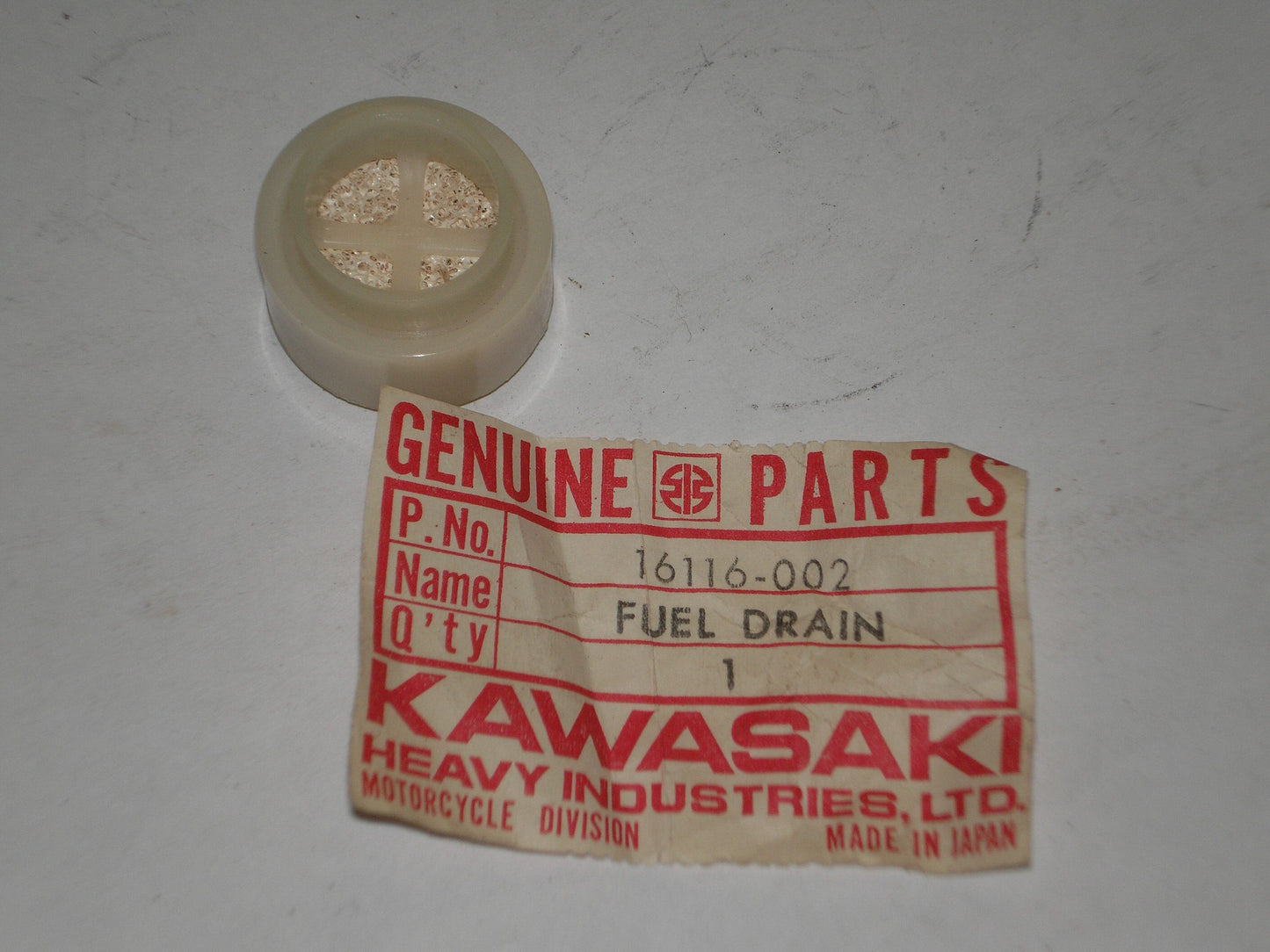 KAWASAKI G3 G4 G5 F6 1969-1976 Fuel Drain 16116-002