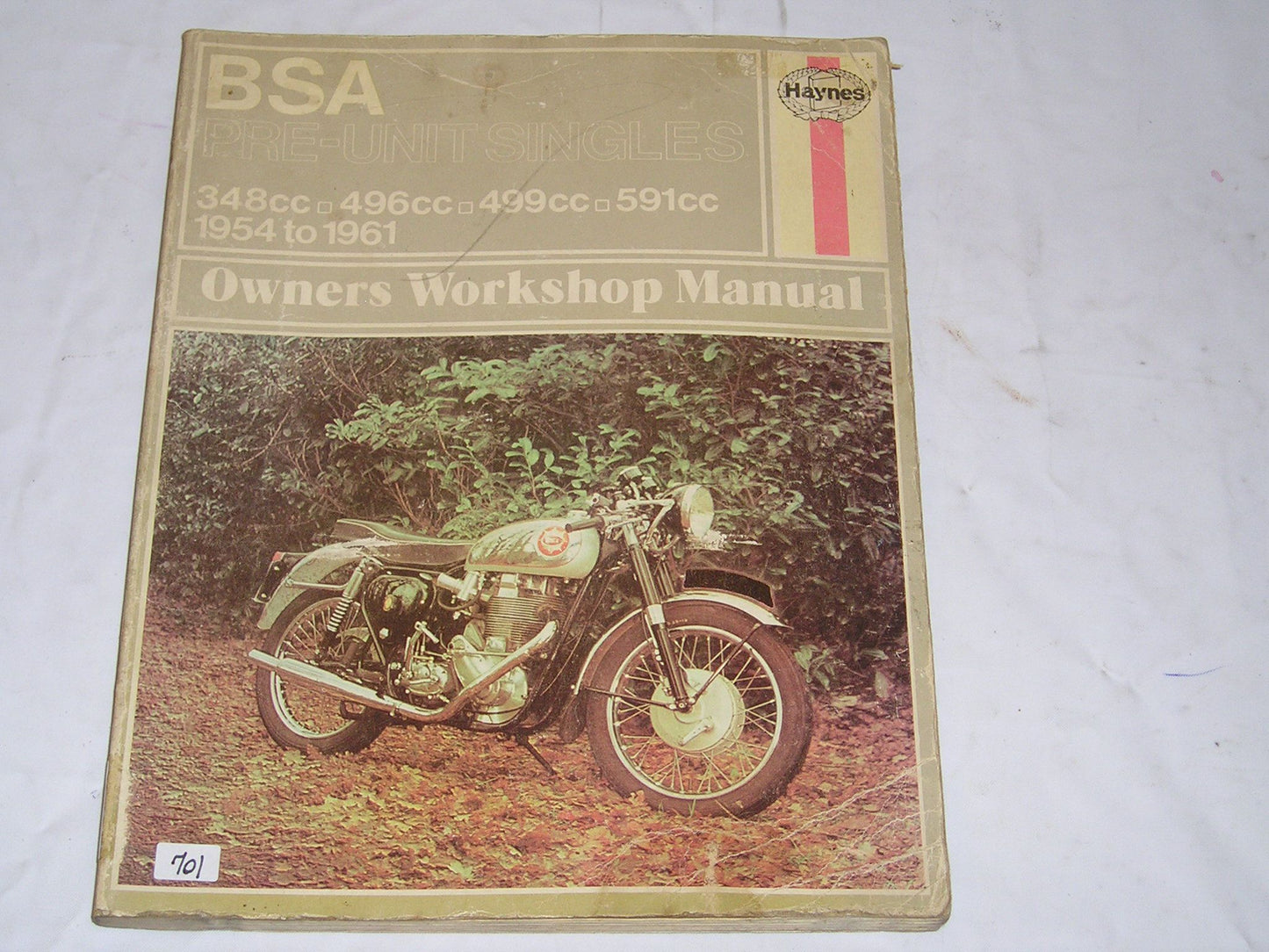 BSA 350 500 600 B31 B32 B33 B34 CB32 CB34 DB32 DB34 DBD34 M20 M21 1954-1961 Haynes Workshop Manual 326  #E123