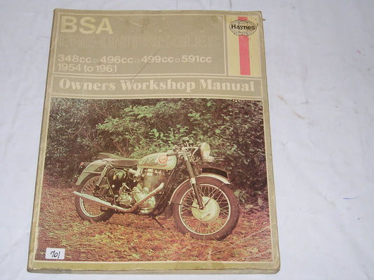 BSA 350 500 600 B31 B32 B33 B34 CB32 CB34 DB32 DB34 DBD34 M20 M21 1954-1961 Haynes Workshop Manual 326 #E123