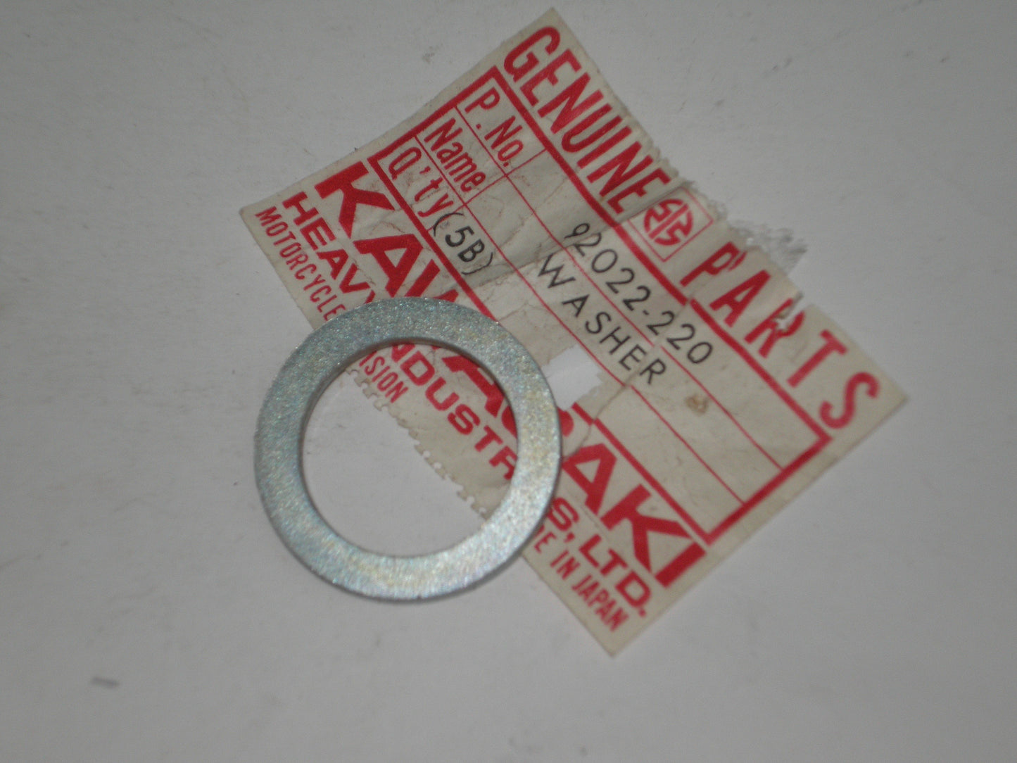 KAWASAKI KZ750 TWIN KZ1300 Z1 KZ900 KZ1000 OIL FILTER BOLT PLAIN WASHER 92022-220 / 92022-1012