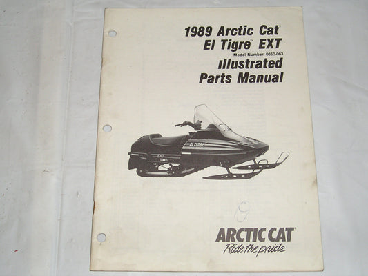 ARCTIC CAT Snowmobile El Tigre EXT 1989 Parts Manual  #S22