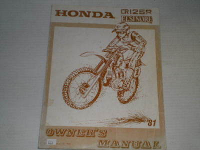 HONDA CR125R  CR125 R Elsinore 1981  Owner's Manual  32KA300  #661