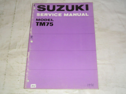 SUZUKI TM75 Mini Cross 1974-1976 Service Manual #395