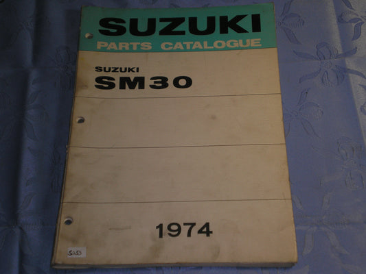 SUZUKI Snowmobile SM30 K/L 1974 Parts Catalogue #S235