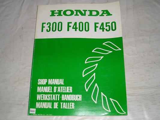 HONDA F300  F400  F450 1977  Rotor Tiller  Service Manual  6672302  #1016