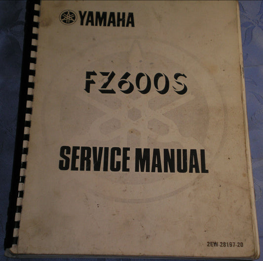 YAMAHA FZ600S  FZ600 S 1986  Service Manual  2EW-28197-20  #766
