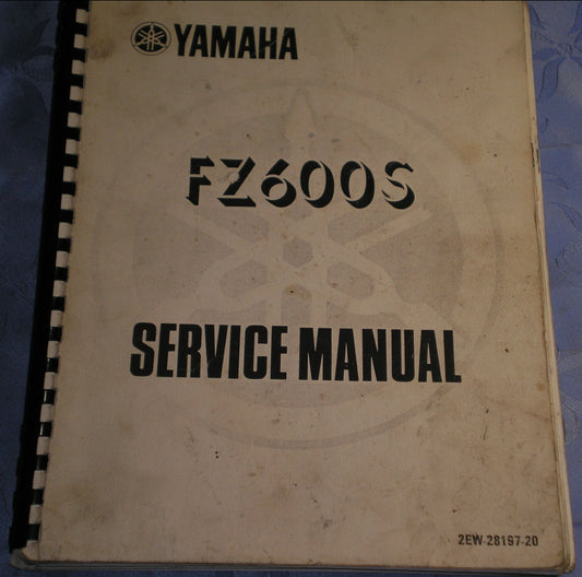 YAMAHA FZ600S FZ600 S 1986 Service Manual 2EW-28197-20 #766