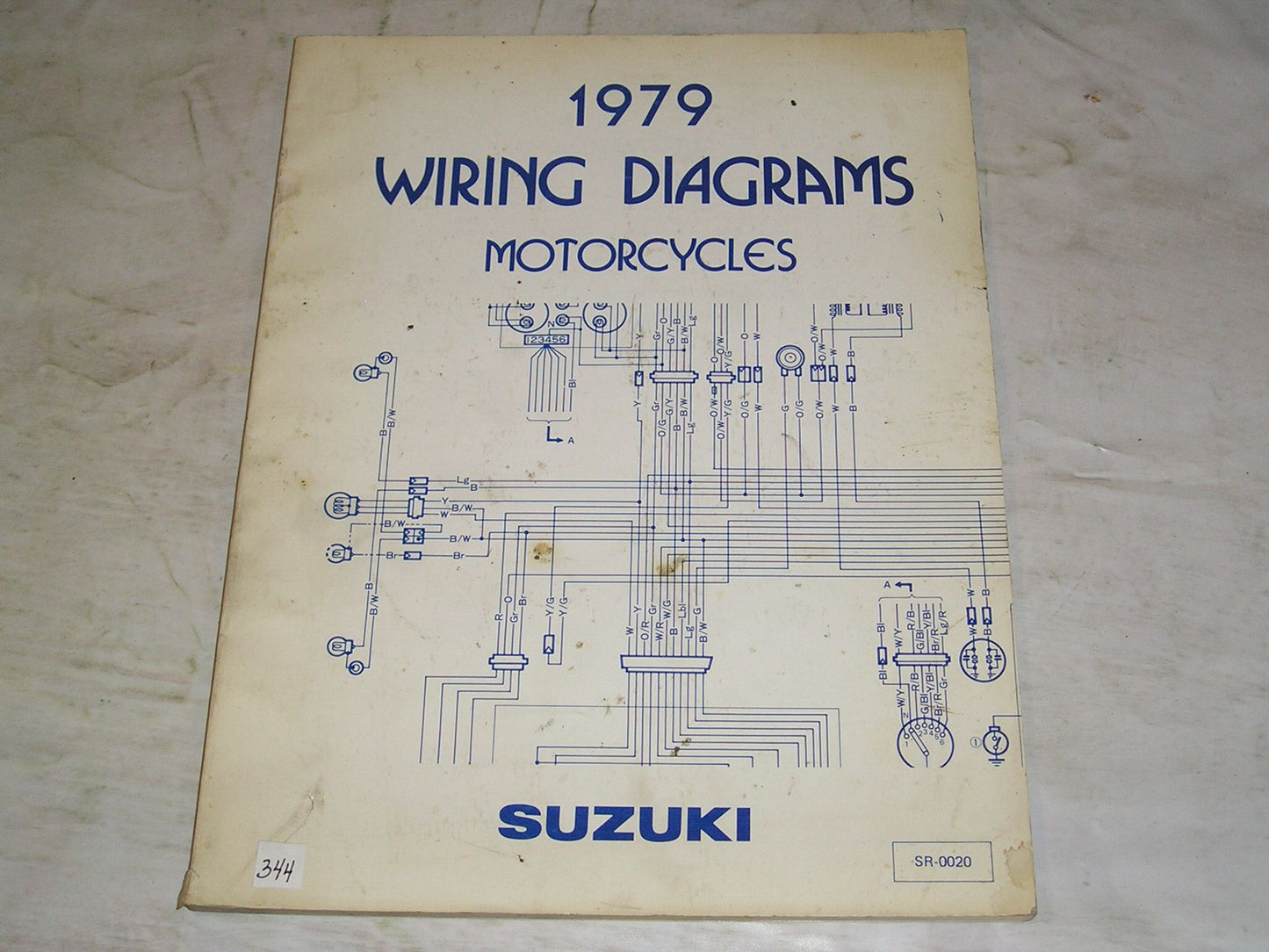 SUZUKI A50 A80 A100 AC B120 DS DR FR FZ GP 1979 Wiring Diagrams Manual  SR-0020  #344