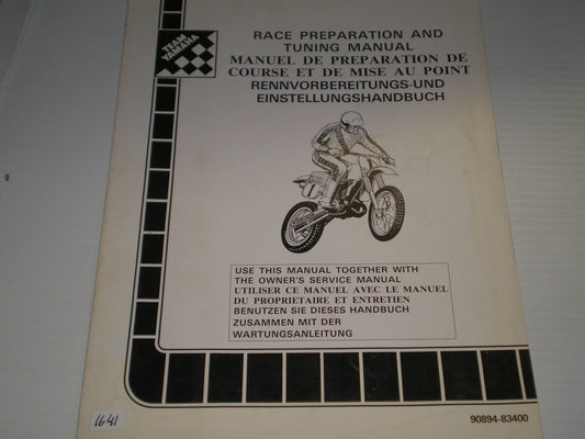 YAMAHA YZ & IT Series 1985 Race Preparation & Tuning Manual 90894-83400 #1641