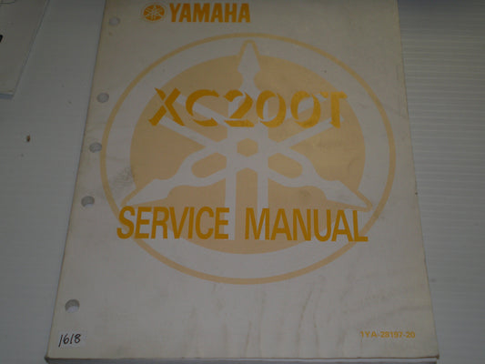 YAMAHA XC200 T Riva 200  1987  Service Manual  1YA-28197-20  #1618