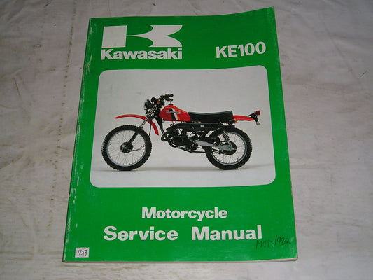 KAWASAKI KE100  A8 A9 A10 B1 1979-1982  Service Manual  99924-1011-02  #439