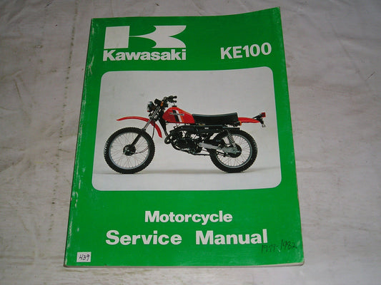 KAWASAKI KE100 A8 A9 A10 B1 1979-1982 Service Manual 99924-1011-02 #439