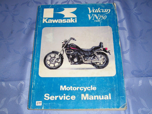 KAWASAKI VN700 A1  VN750 A1 A2 A3 A4 A5 A6 Twin 1985-1990  Service Manual  99924-1054-05  #597