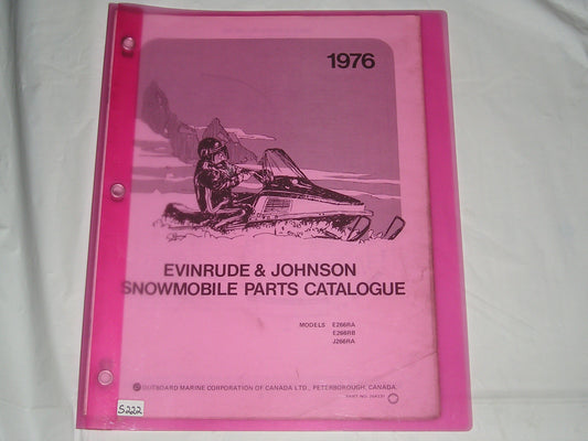 EVINRUDE & JOHNSON E266RA / E266RB / J266RA 1976 Snowmobile Parts Catalogue 264137 #S222