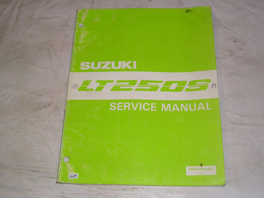 SUZUKI LT250 S 1989 Service Manual 99500-42100-01E #229