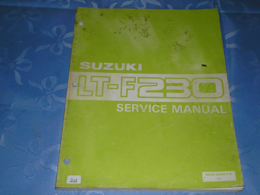 SUZUKI LT-F230 1986 Service Manual 99500-42040-01E #201