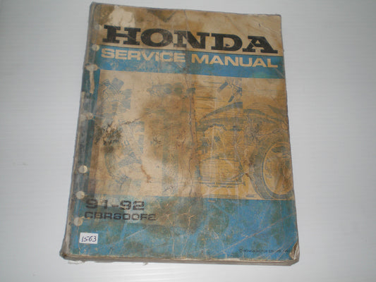 HONDA CBR600F2  1991 1992  Service Manual  61MV901  #1563