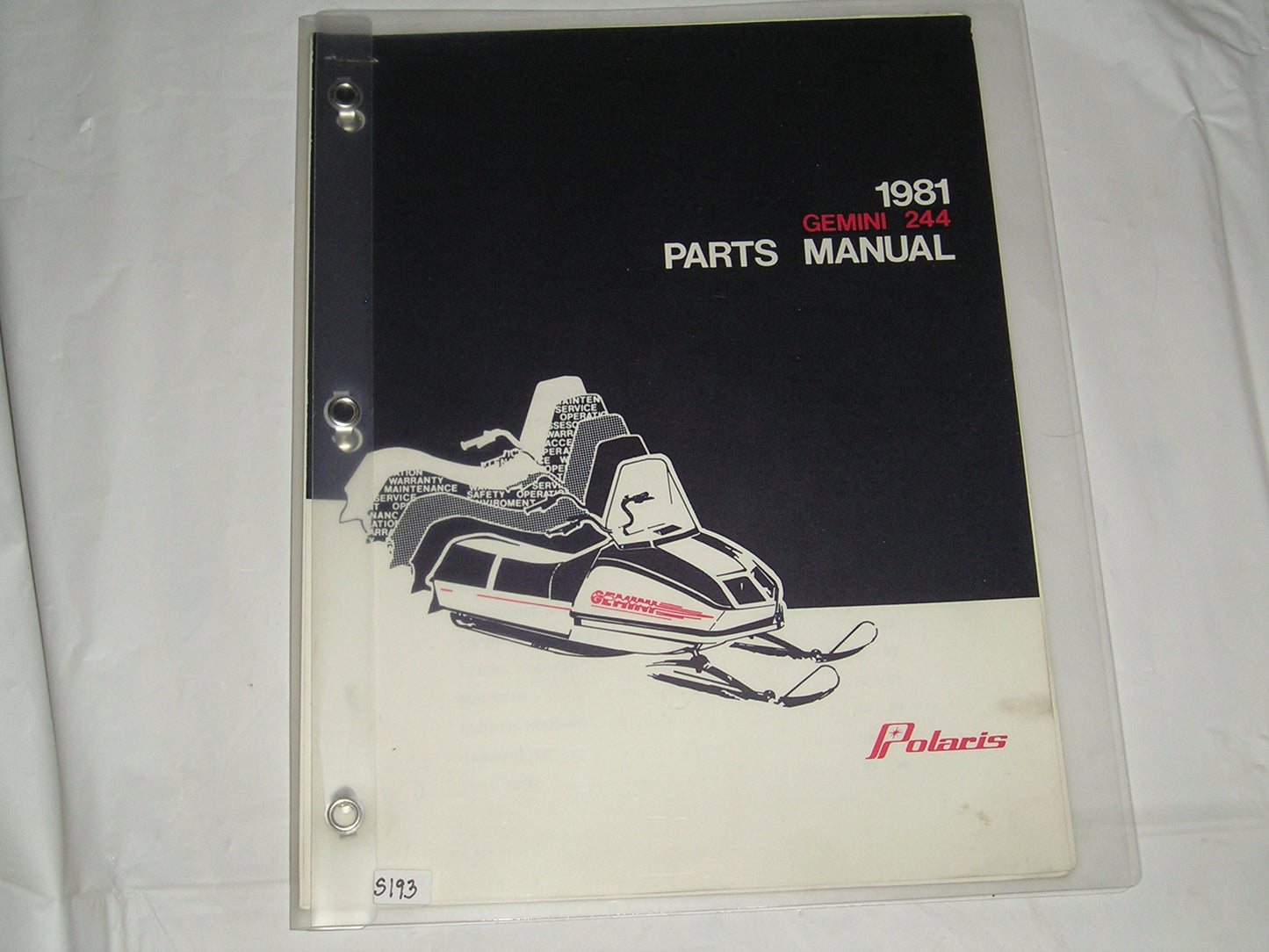 POLARIS Gemini 244  1981  Parts Catalogue  9910723  #S193