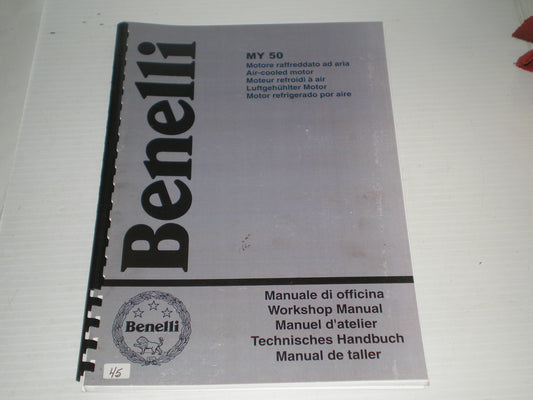 BENELLI MY50 Air Cooled Motor Workshop / Service Manual 851.1.028.1A.0 #E55