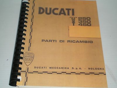 DUCATI 250 350 450 1967 up Parts Catalogue #E51