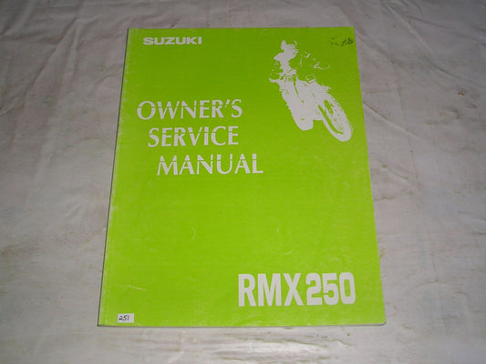 SUZUKI RMX250 1993 Owner's Service Manual 99011-05D54-01A #251