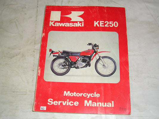KAWASAKI KE250 B1/B2/B3 1977 1978 1979 Service Manual 99924-1014-01 #461